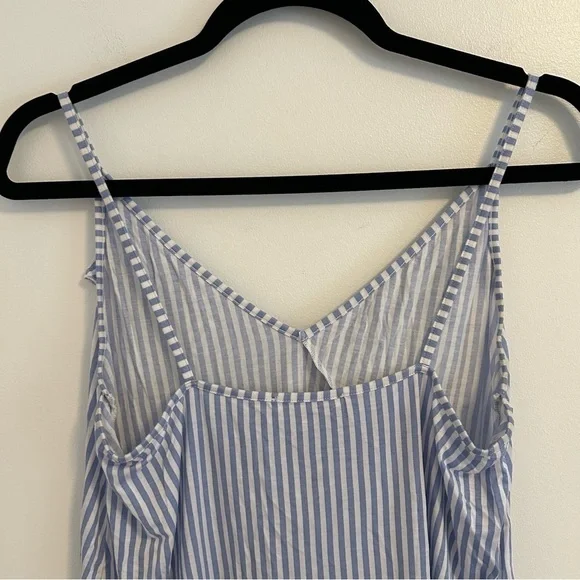 Striped Tank Top with Ruffle Modal Blend Size Small - Picture 9 of 12